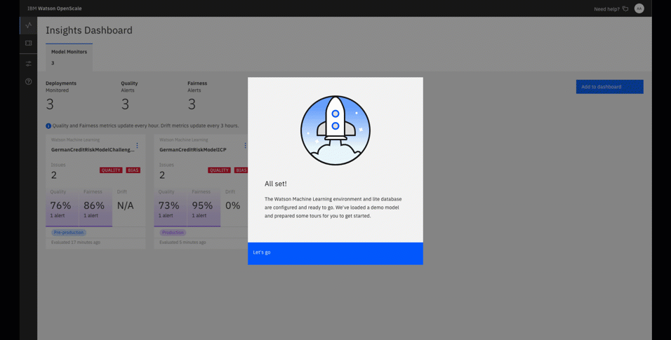 puts you in a guided tour to introduce you to the openscale user