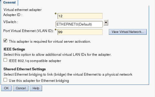 Figure 4: Ethernet adapter-2 Port Virtual Ethernet (VLAN ID 99)