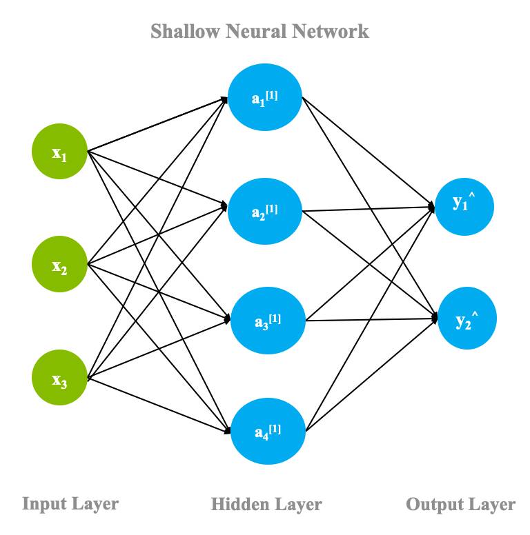 Shallow neural network architecture