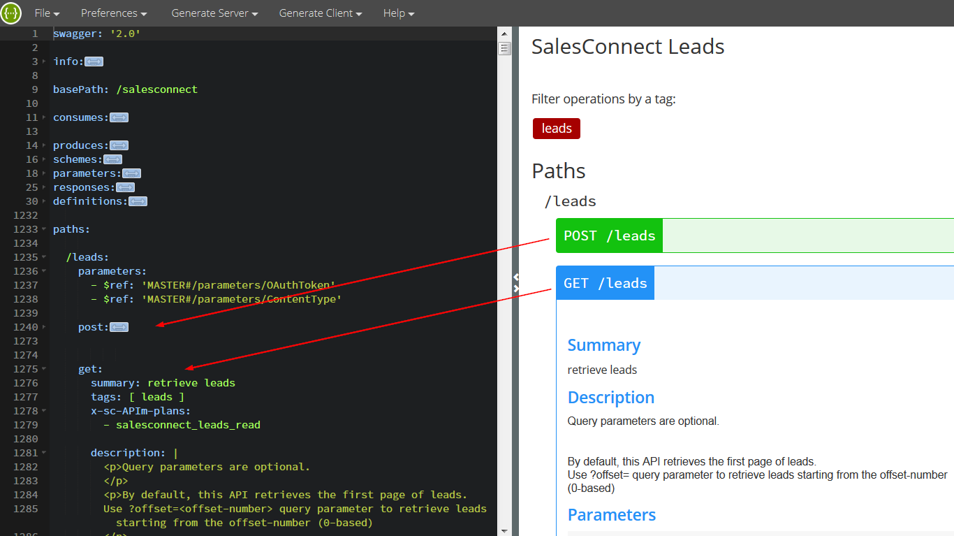 document and define RESTful APIs 