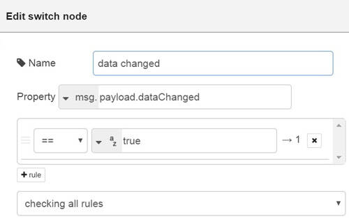 Ventana del menú editar nodo de cambio con el campo para nombre mostrando datos cambiados