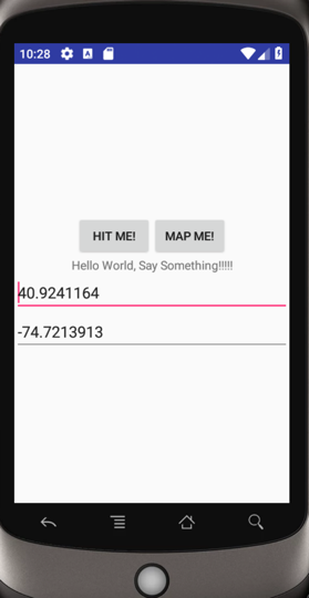 Screen shot of the sample app running in the emulator or AVD