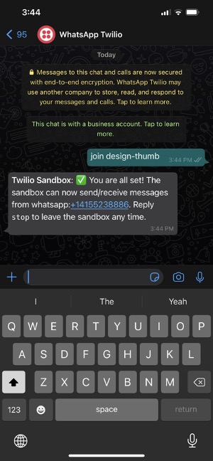 Screenshot del mensaje siendo enviado por WhatsApp