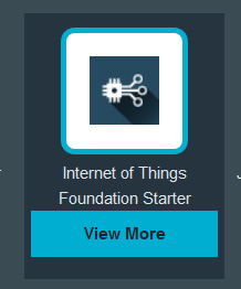 Printscreen do botão Internet of Things Foundation Starter.