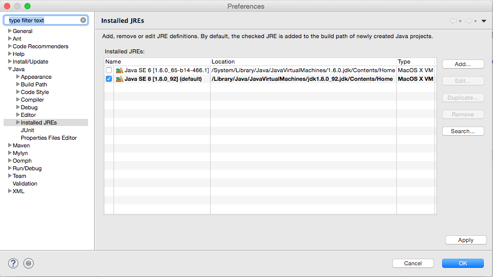 do i need to download jdk se before eclipse for mac