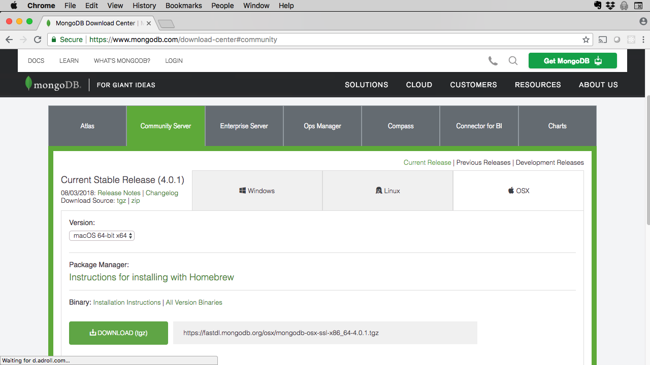 brew install mongodb linux