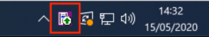 IBM MQ icon in the Windows task bar