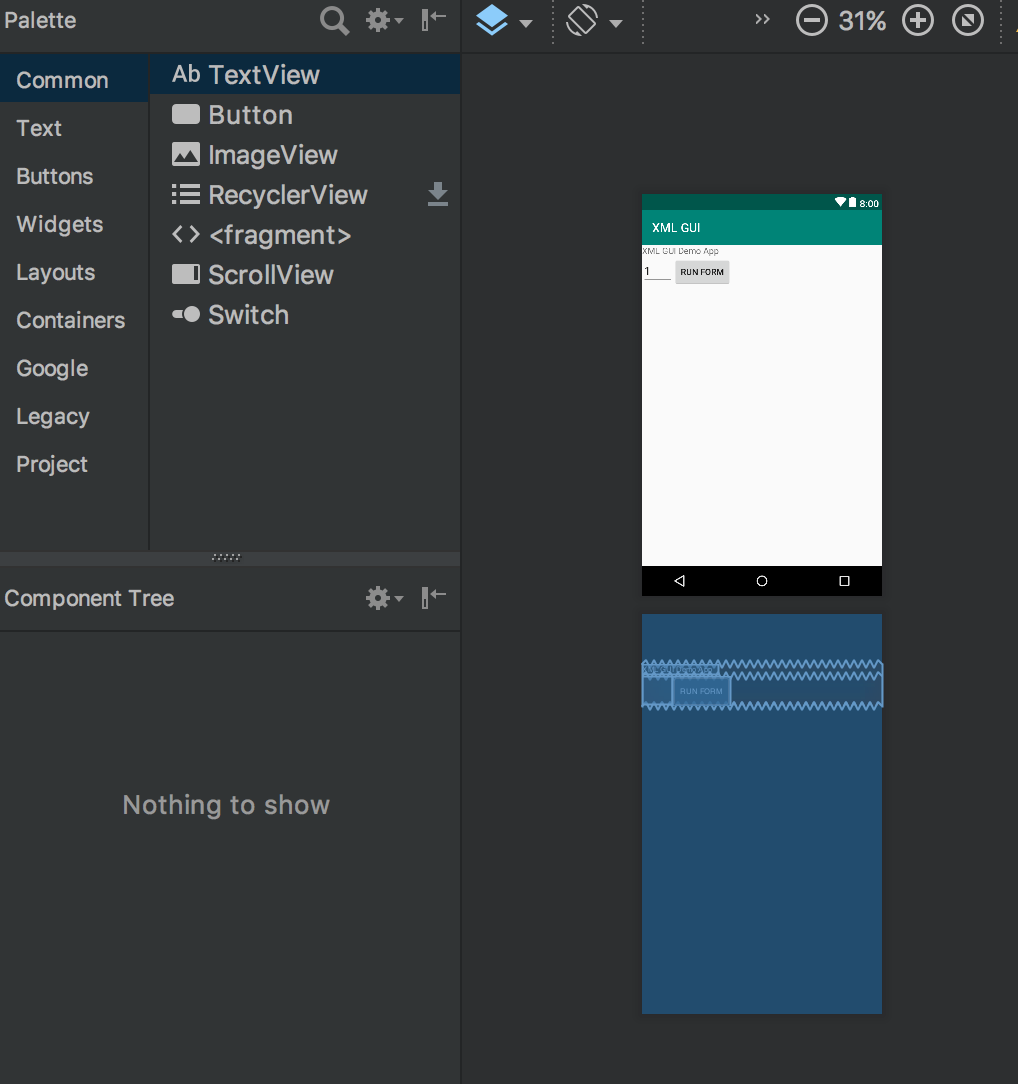 Screen capture of Layout tool